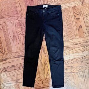 Paige Denim Transcend Verdugo Skinny Cropped Jeans, black, size 29